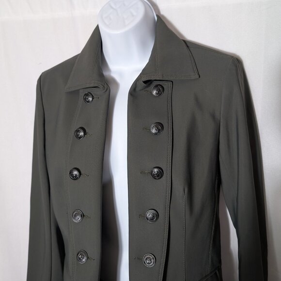 TRISTAN MILITARY style jacket blazer Sz S OLIVE GREEN PREPPY OLD MONEY $395 NWT - Picture 2 of 10